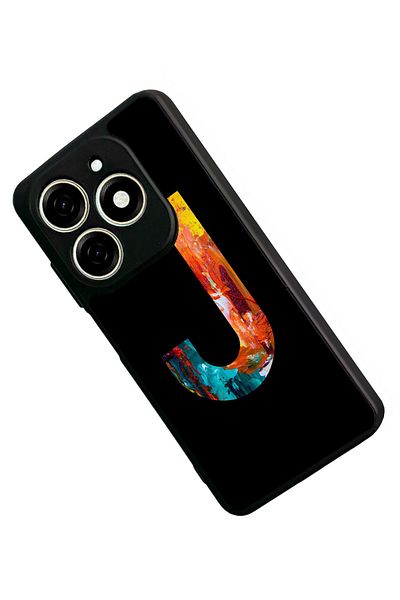 TECNO حافظة Spark 20 Matte Black المتوافقة - سيليكون ناعم، واقي، غطاء ممتص للصدمات