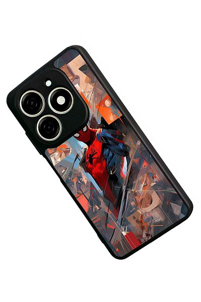 TECNO حافظة Spark 20C متوافقة مع اللون الأسود غير اللامع - سيليكون ناعم، واقي، غطاء ممتص للصدمات
