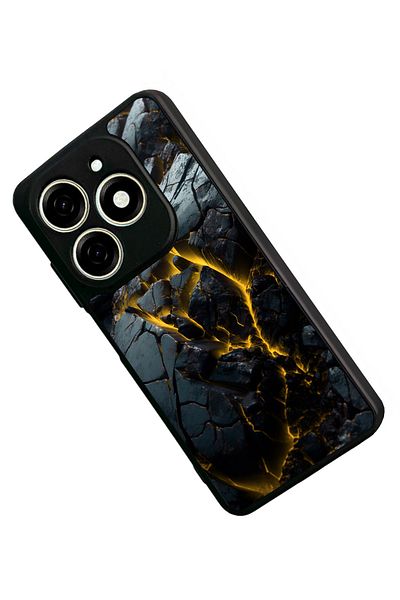 TECNO حافظة Spark 20 Matte Black المتوافقة - سيليكون ناعم، واقي، غطاء ممتص للصدمات