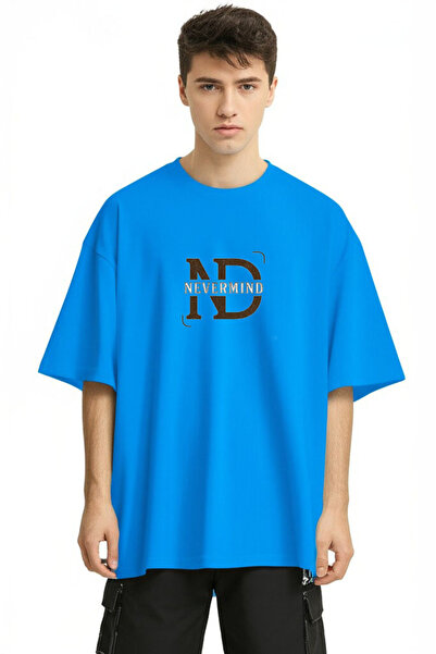 NEVERMIND με τύπωμα oversized Μπλουζάκι | Ανδρικό μπλουζάκι Streetwear