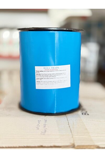 Flora Mavi Yapışkan Rulo Tuzak -Sinek-Kelebek-Thrips ve Tuta Tuzağı - 15 Cm X...