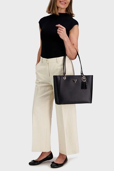 Guess Noelle Logo Tote Bag with Shoulder Strap Hwzg9672250 Bag Hwzg96 72250 Bla