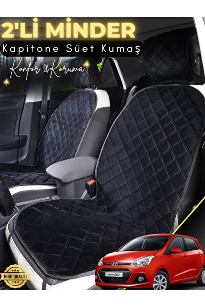 stiloto وسادة مقعد سيارة من جلد الغزال مكونة من قطعتين متوافقة مع Hyundai İ10...