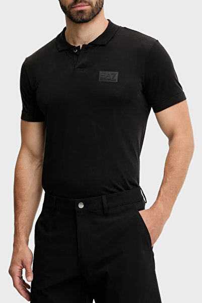 EA7 Logolu Regular Fit Düğmeli Polo Yaka T Shirt Erkek POLO YAKA T SHİRT 7M00...