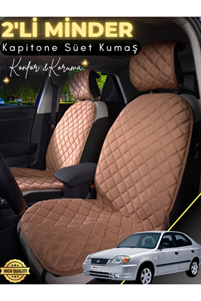 stiloto وسادة مقعد سيارة من جلد الغزال متوافقة مع هيونداي أكسنت أديميرا مكونة...