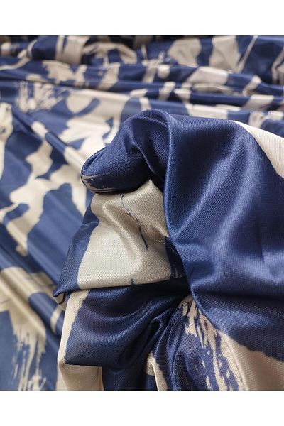 Kumaş Parça Jersey in Blue Beige Colors Width: 150