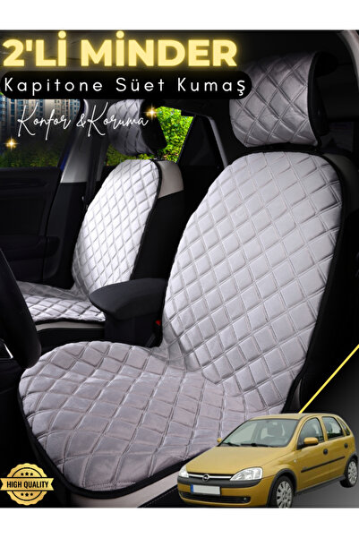 stiloto وسادة مقعد سيارة من جلد الغزال مكونة من قطعتين متوافقة مع أوبل كورسا ...