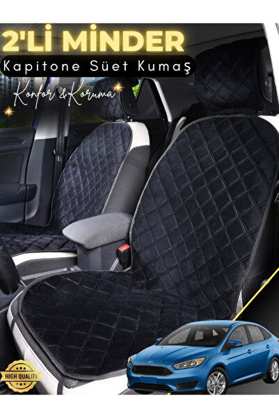 stiloto وسادة مقعد سيارة من جلد الغزال مكونة من قطعتين متوافقة مع سيارة فورد ...