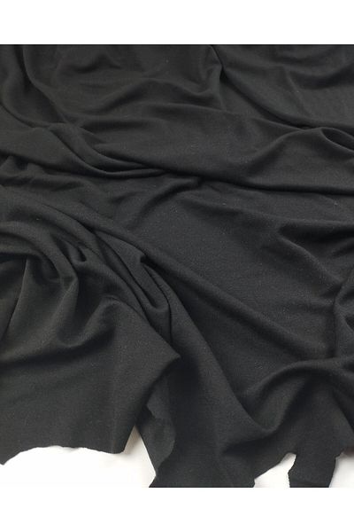 Kumaş Parça Interlock Knitted Thin in Black Color (Width 170 cm X Length 230 cm)