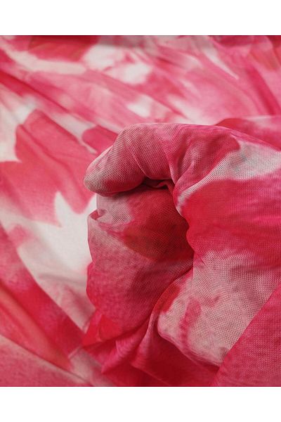 Kumaş Parça Mesh in Pink and White Colors (Width 140 cm X Length 250 cm)