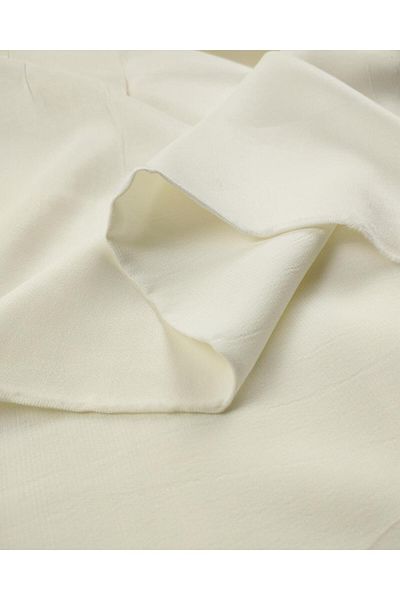 Kumaş Parça Satin Viscose in Ecru Cream Color (Width 150 cm X Length 225 cm)