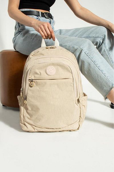 Baginn Unisex School Bag Clinker Fabric Daily Backpack Multi-Pocket Lightweight Rainproof 38*28 cm