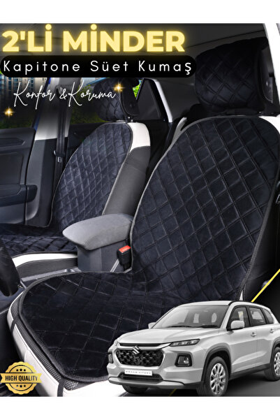 stiloto وسادة مقعد سيارة من جلد الغزال مكونة من قطعتين متوافقة مع سوزوكي فيتا...