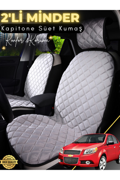 stiloto Chevrolet Aveo Compatible 2-Piece Suede Auto Seat Cushion |   Anti-Sw...