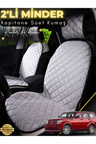 stiloto وسادة مقعد سيارة من جلد الغزال مكونة من قطعتين متوافقة مع دودج نيترو ...