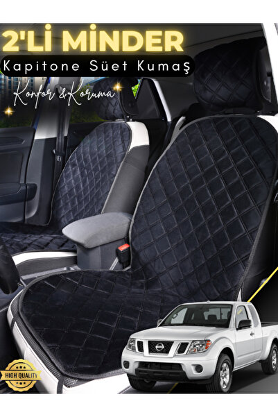 stiloto وسادة مقعد سيارة من جلد الغزال مكونة من قطعتين متوافقة مع نيسان نافار...