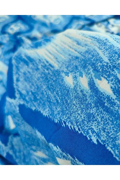 Kumaş Parça Cotton Viscose in Blue Colors (Width 145 cm X Length 270 cm)