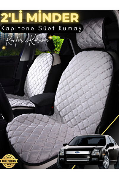 stiloto وسادة مقعد سيارة من جلد الغزال مكونة من قطعتين متوافقة مع سيارة Ford ...