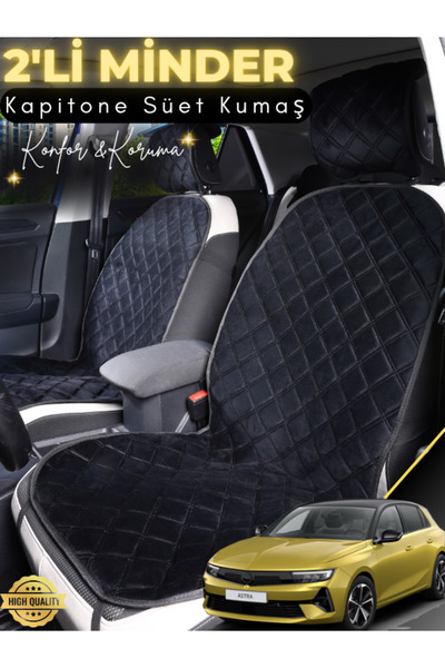 stiloto وسادة مقعد سيارة من جلد الغزال مكونة من قطعتين متوافقة مع أوبل أسترا ...