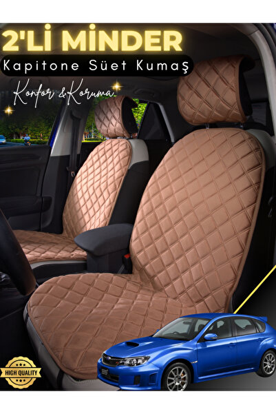 stiloto وسادة مقعد سيارة من جلد الغزال متوافقة مع سوبارو إمبريزا مكونة من قطع...