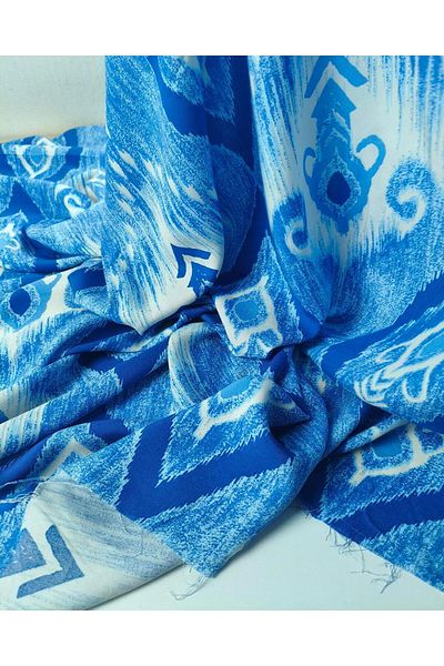 Kumaş Parça Cotton Viscose in Blue Colors (Width 145 cm X Length 270 cm)
