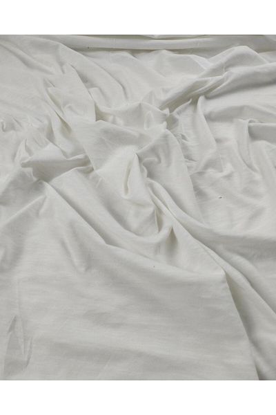 Kumaş Parça Flared Single Jersey Combed Cotton in White Color Width: 180