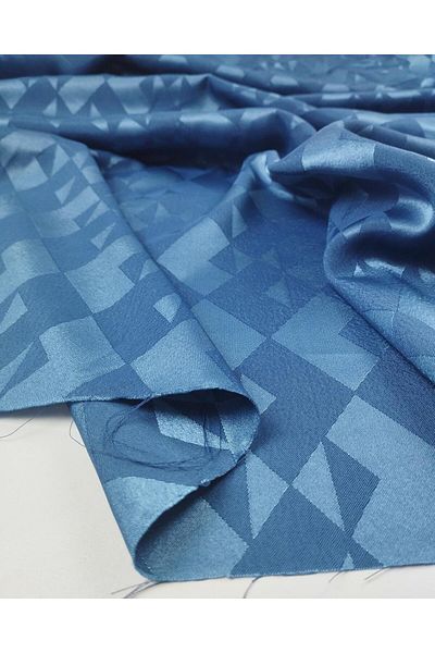 Kumaş Parça Patterned Woven in Blue Color Woven (Width 150 cm X Length 250 cm)