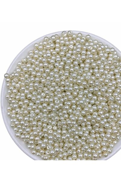 BEİLYS COSMETİCS & ACCESSORY 50 g mărgele de perle crem de 4 mm, mărgele pent...