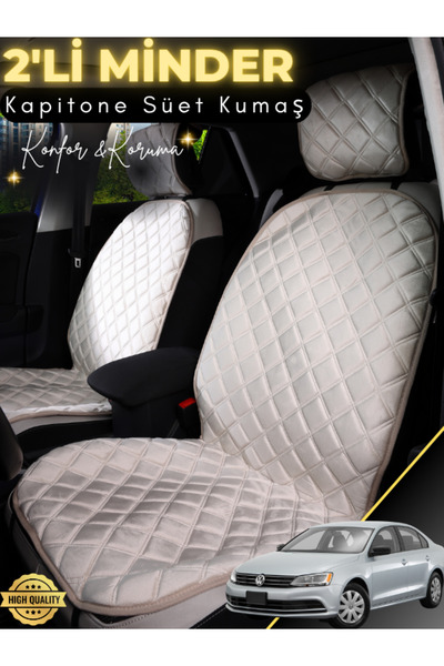 stiloto وسادة مقعد سيارة من جلد الغزال متوافقة مع فولكس فاجن جيتا مكونة من قط...