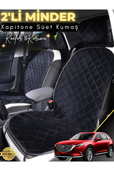 stiloto وسادة مقعد سيارة من جلد الغزال مكونة من قطعتين متوافقة مع Mazda Cx9 |...