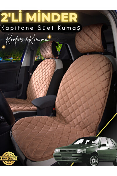 stiloto وسادة مقعد سيارة من جلد الغزال مكونة من قطعتين متوافقة مع Tofaş Tempr...