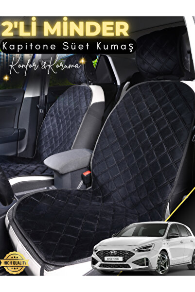 stiloto وسادة مقعد سيارة من جلد الغزال مكونة من قطعتين متوافقة مع Hyundai İ30...