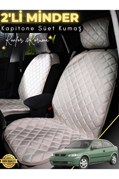 stiloto وسادة مقعد سيارة من جلد الغزال مكونة من قطعتين متوافقة مع أوبل أسترا ...