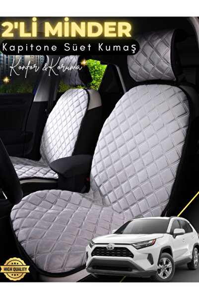 Figapp Toyota Rav 4 Compatible 2-Piece Suede Auto Seat Cushion |   Anti-Sweat...