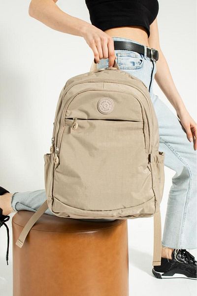 Baginn Unisex School Bag Clinker Fabric Daily Backpack Multi-Pocket Lightweight Rainproof 38*28 cm