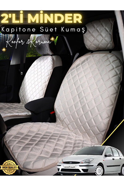 stiloto وسادة مقعد سيارة من جلد الغزال مكونة من قطعتين متوافقة مع سيارة فورد ...