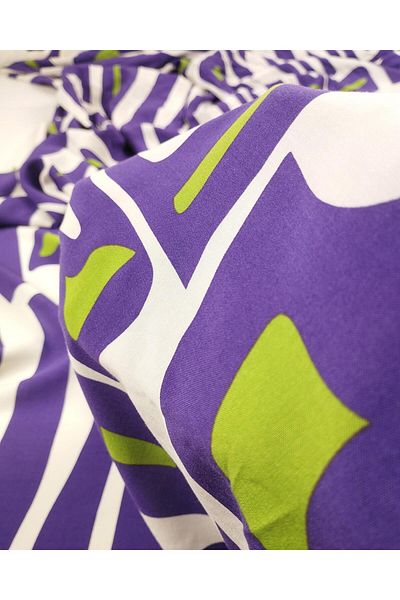 Kumaş Parça Viscose Voile in Purple Green Colors (Width 140 cm X Length 290 cm)