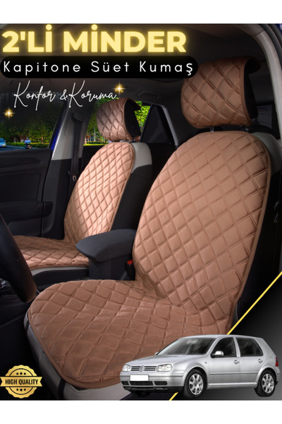 Auralight Volkswagen Golf 4 Uyumlu 2'li Süet Oto Koltuk Minderi | Terletmez |...