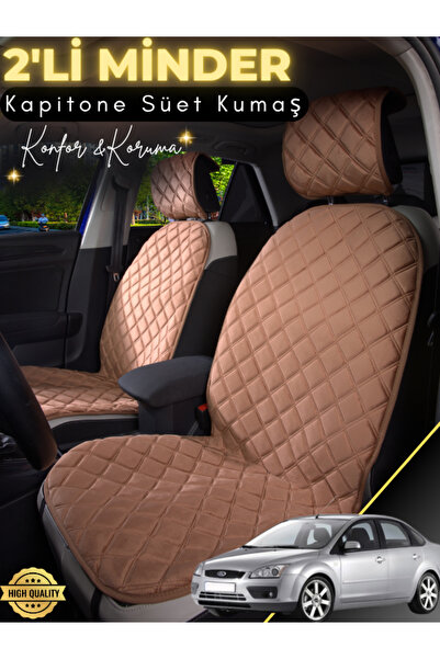 stiloto وسادة مقعد سيارة من جلد الغزال مكونة من قطعتين متوافقة مع سيارة فورد ...