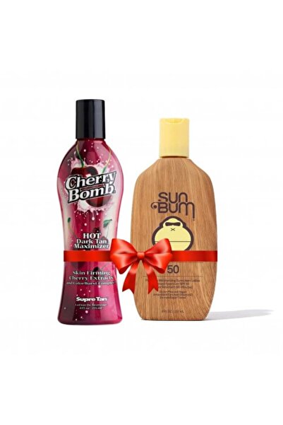 Cherry لوشن الوقاية من الشمس Bomb Hot Maximer Supre Tan + Sun Bum SPF 50