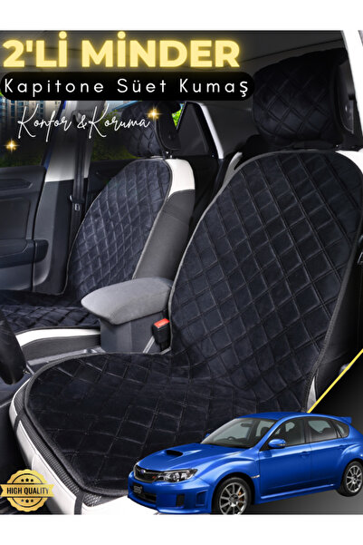 stiloto وسادة مقعد سيارة من جلد الغزال متوافقة مع سوبارو إمبريزا مكونة من قطع...