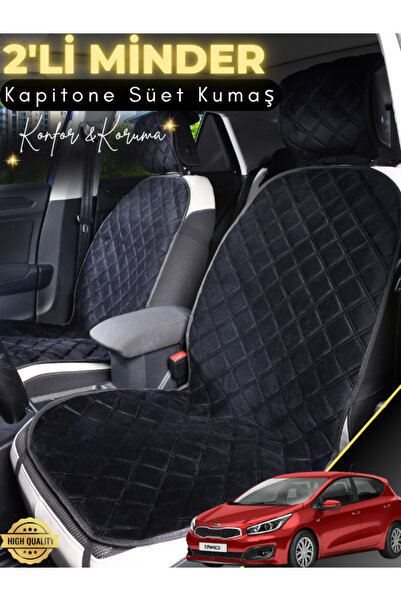 stiloto وسادة مقعد سيارة من جلد الغزال مكونة من قطعتين متوافقة مع كيا سيد |  ...