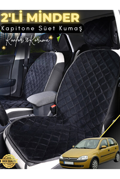 stiloto وسادة مقعد سيارة من جلد الغزال مكونة من قطعتين متوافقة مع أوبل كورسا ...