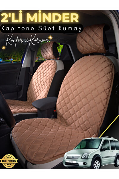 stiloto وسادة مقعد سيارة من جلد الغزال مكونة من قطعتين متوافقة مع Ford Connec...