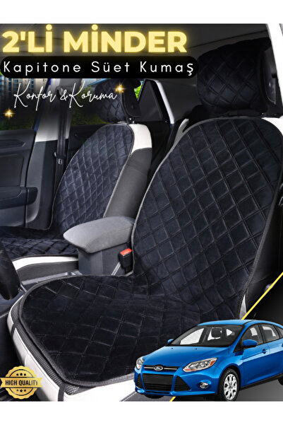 stiloto وسادة مقعد سيارة من جلد الغزال مكونة من قطعتين متوافقة مع سيارة فورد ...