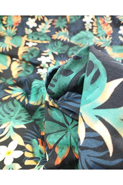 Kumaş Parça Țesătură din bumbac colorat peste negru (lățime 140 cm x lungime ...