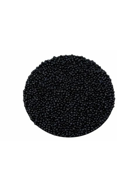 BEİLYS COSMETİCS & ACCESSORY Small Size Sand Beads, 1.5 Mm, Jewelry Making Beads, Black Color,