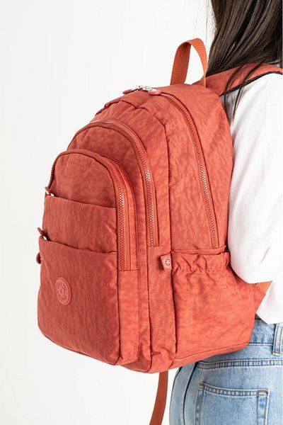 Baginn Unisex School Bag Clinker Fabric Backpack Multi-Pocket Lightweight Rainproof 42*30 cm