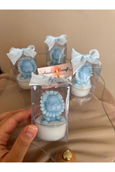 Auralux Consept Mavi Aslan Figürlü 20 adet mum