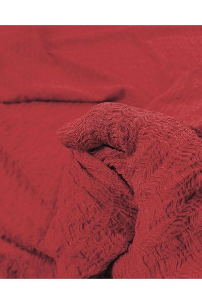 Kumaş Parça Waffle Jersey in Red Color (Width 150 cm X Length 240 cm)